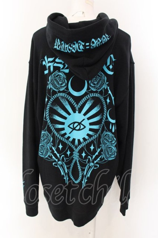 画像3: KRY CLOTHING / 「束縛」ZIPパーカー  ブラック×ブルー O-25-01-27-1008-EL-TO-OW-ZI (3)