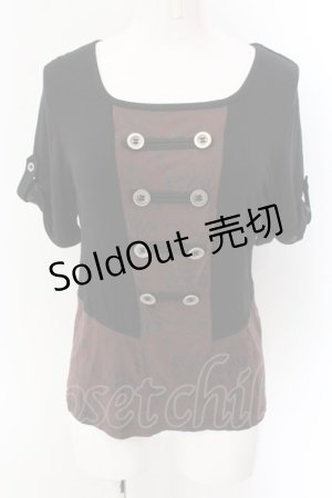 画像: STEAM / ナポレオンTシャツ  ブラック×ブラウン O-25-01-27-1013-HN-TS-IG-ZY