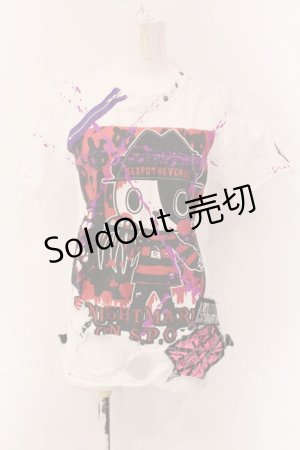 画像: SEX POT ReVeNGe / カスタムダメージTシャツ M ホワイト O-25-01-28-026-SP-TO-OW-OS