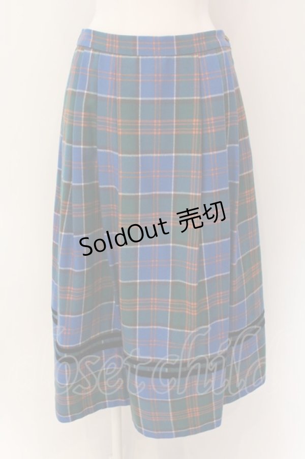 画像1: Jane Marple / Tartan check cocoon skirt スカート M グリーン O-25-01-28-044-JM-SK-IG-ZT075 (1)