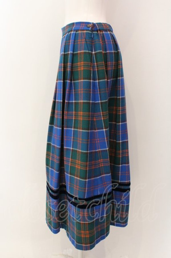 画像2: Jane Marple / Tartan check cocoon skirt スカート M グリーン O-25-01-28-044-JM-SK-IG-ZT0430 (2)