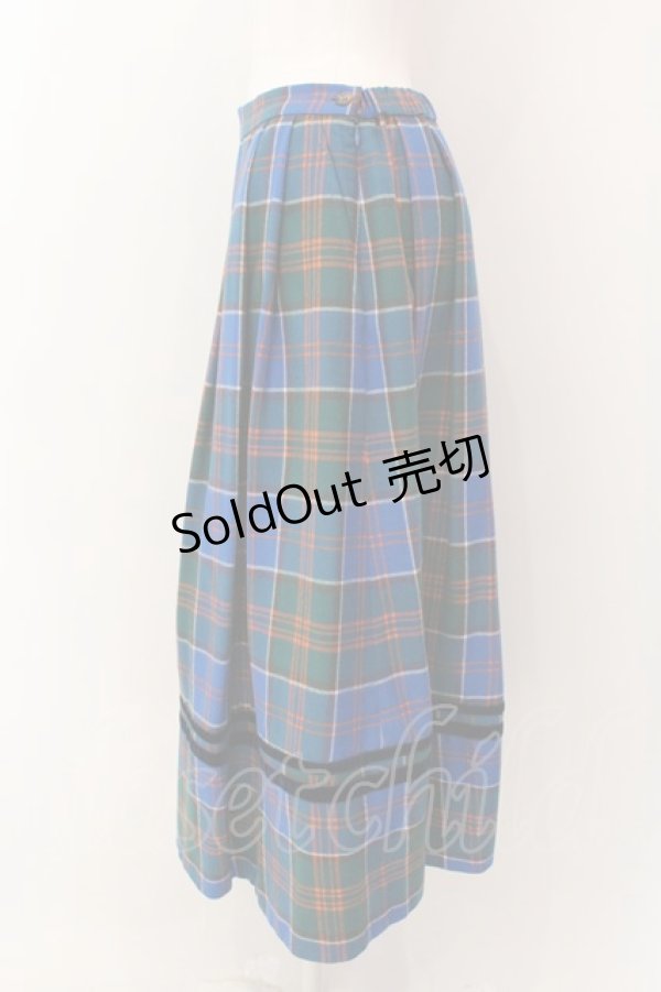画像2: Jane Marple / Tartan check cocoon skirt スカート M グリーン O-25-01-28-044-JM-SK-IG-ZT075 (2)