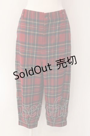 画像: Jane Marple Dans Le Salon / ウールタータンチェックニッカボッカーズ M アカ O-25-01-28-002-JM-PA-IG-ZT064