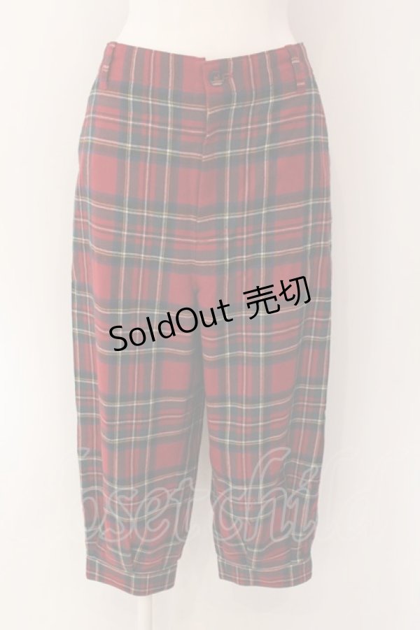 画像1: Jane Marple Dans Le Salon / ウールタータンチェックニッカボッカーズ M アカ O-25-01-28-002-JM-PA-IG-ZT064 (1)