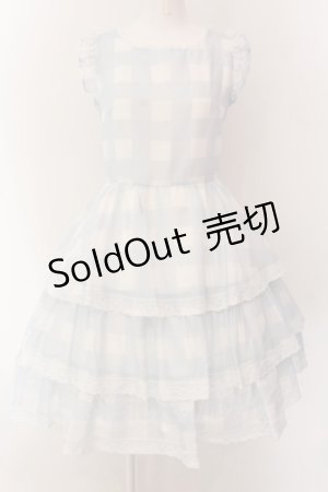 画像: mellfy memory / Fairy love Gingham check ワンピース  サックス O-25-01-28-017-LO-OP-IG-OS