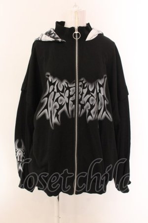 画像: REFLEM / 猫耳ジップアップパーカー F ブラック O-25-01-29-030-PU-TO-YM-ZI