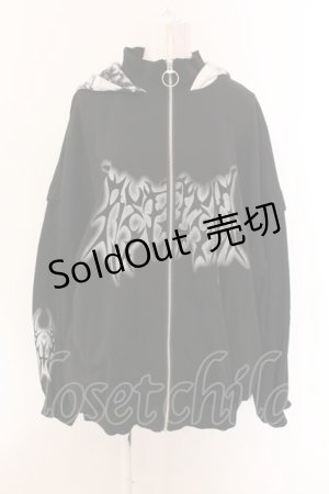 画像: REFLEM / 猫耳ジップアップパーカー F ブラック O-25-01-29-030-PU-TO-YM-ZI