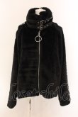 画像1: REFLEM / テープデザインクロップドファージャケット FREE ブラック O-25-01-29-035-PU-CO-IG-ZT-C013 (1)