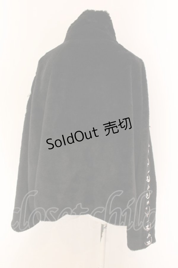 画像3: REFLEM / テープデザインクロップドファージャケット FREE ブラック O-25-01-29-035-PU-CO-IG-ZT-C013 (3)