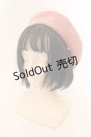 画像: Maison de FLEUR / パールフェルトベレー帽 F ピンク O-25-01-29-107-LO-AC-YM-OS