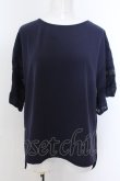 画像1: axes femme / レース×コットン袖カットプルオーバー F ネイビー O-25-01-30-062-AX-TO-IG-OS (1)