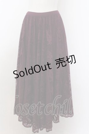 画像: axes femme / オーナメントレーススカート M パープル O-25-01-30-084-AX-SK-OW-OS