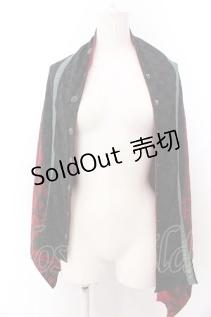 画像: Qutie Frash / 万能ポンチョ  レッド×ブラック O-25-01-30-008-QU-TO-IG-OS