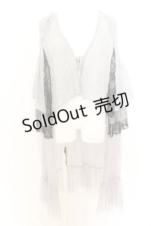 画像: axes femme / フェリーク風ジレ F グレー×ブラック O-25-01-30-098-AX-TO-OW-OS