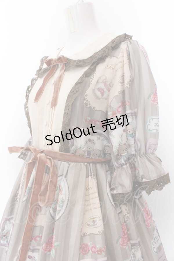 画像2: 【SALE】axes femme Kawaii / ティティ×ベアファミリーワンピース M ブラウン O-25-01-30-120-AX-OP-OW-ZT513 (2)