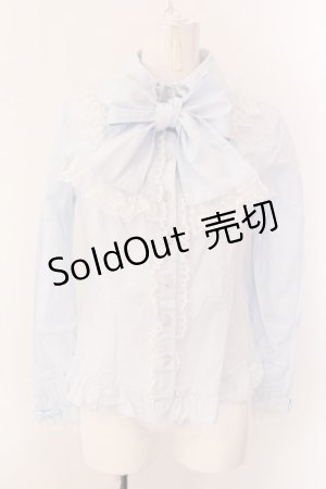 画像: Angelic Pretty / ラウンドキュートボウタイブラウス  サックス O-25-01-31-035-AP-BL-IG-OS