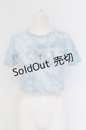 画像: Jamieエーエヌケー / バタフライラインストーンT  サックス O-25-01-31-1046-LO-TS-IG-OS