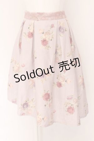 画像: LIZ LISA / ローズ柄アシメスカート  ピンク O-25-01-31-1055-LO-TO-IG-OS
