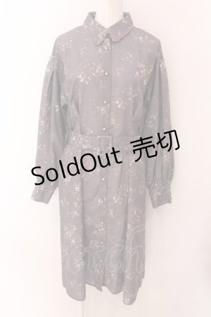 画像: axes femme POETIQUE / ヴィンテージベリーシャツワンピース  チャコール O-25-01-31-1019-AX-OP-IG-OS
