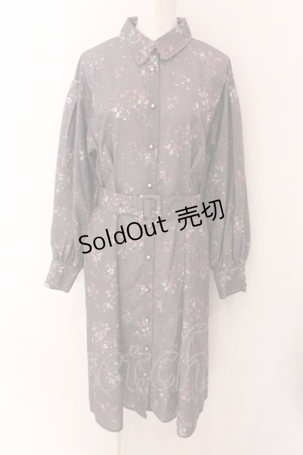 画像1: axes femme POETIQUE / ヴィンテージベリーシャツワンピース  チャコール O-25-01-31-1019-AX-OP-IG-OS (1)