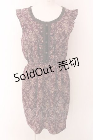 画像: axes femme / アラベスク柄ノースリーブワンピース  パープル O-25-01-31-1031-AX-OP-IG-OS