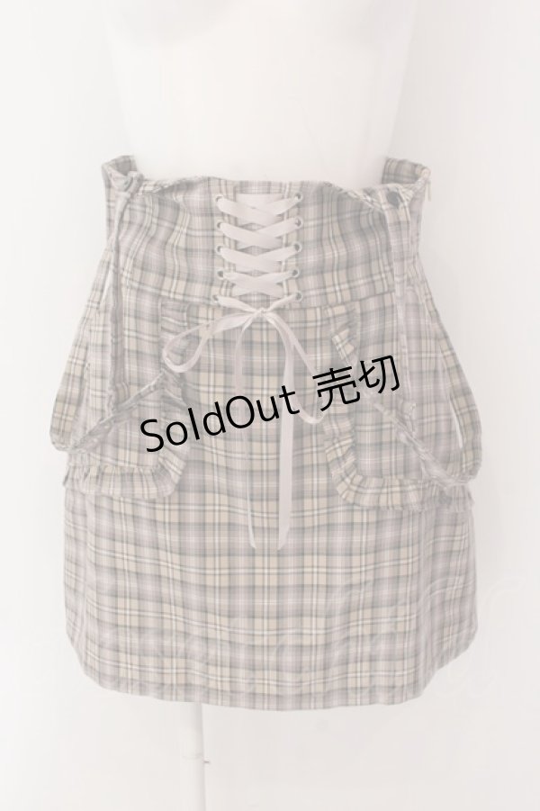 画像1: 【SALE】Bubbles / スピンドルチェックサススカート M ブラウン系 O-25-01-31-055-CA-SK-OW-ZT165 (1)
