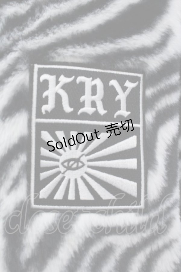 画像2: 【SALE】KRY CLOTHING / 「DOUBUTSU BZ」ファーブルゾン - ブラック×ホワイト O-25-01-31-2007-EL-CO-OW-ZT014 (2)