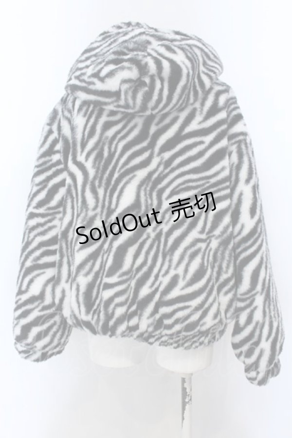 画像3: 【SALE】KRY CLOTHING / 「DOUBUTSU BZ」ファーブルゾン - ブラック×ホワイト O-25-01-31-2007-EL-CO-OW-ZT014 (3)