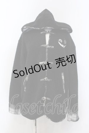 画像: 【SALE】NieR CLOTHING / 軽量ブロッキングボアダッフルコート  ブラック O-25-01-31-2116-PU-TO-IG-ZT008
