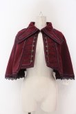 画像1: Ozz oneste / 薔薇刺繍ナポレオンケープ  ワイン O-25-02-07-035-OO-JA-OW-OS (1)