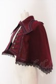 画像2: Ozz oneste / 薔薇刺繍ナポレオンケープ  ワイン O-25-02-07-035-OO-JA-OW-OS (2)