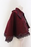 画像3: Ozz oneste / 薔薇刺繍ナポレオンケープ  ワイン O-25-02-07-035-OO-JA-OW-OS (3)