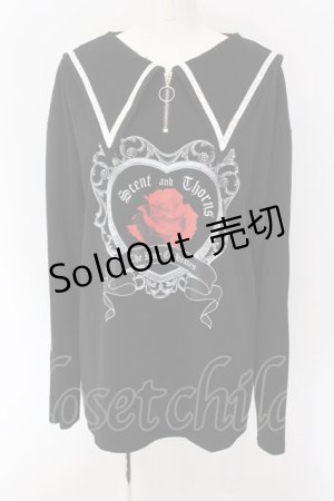 画像: LISTEN FLAVOR / 天国のバラセーラートップス F ブラック O-25-02-08-060-PU-TO-OW-OS