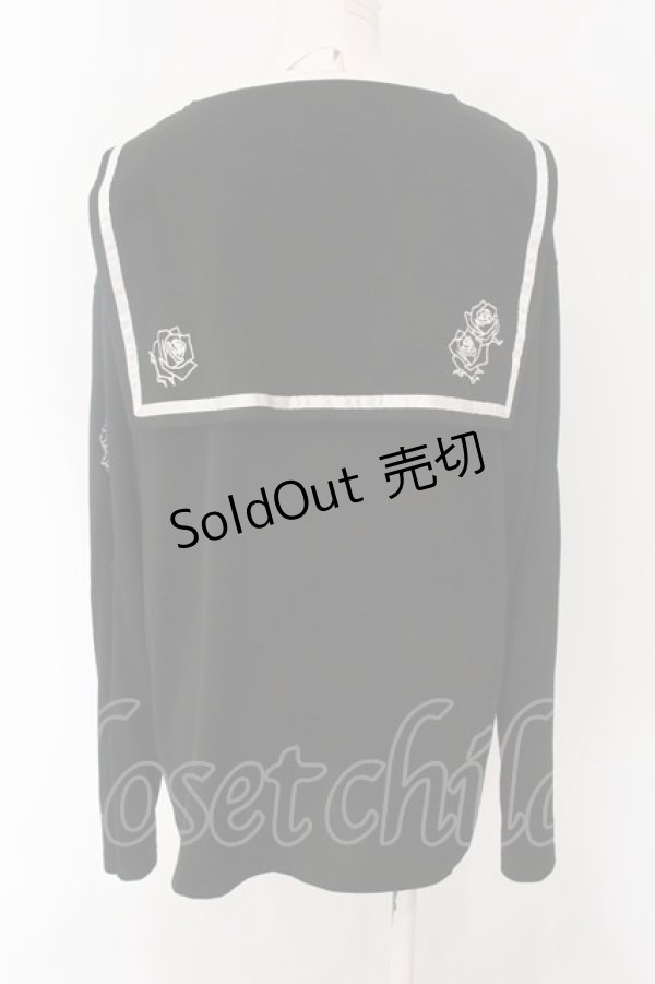 画像3: LISTEN FLAVOR / 天国のバラセーラートップス F ブラック O-25-02-08-060-PU-TO-OW-OS (3)
