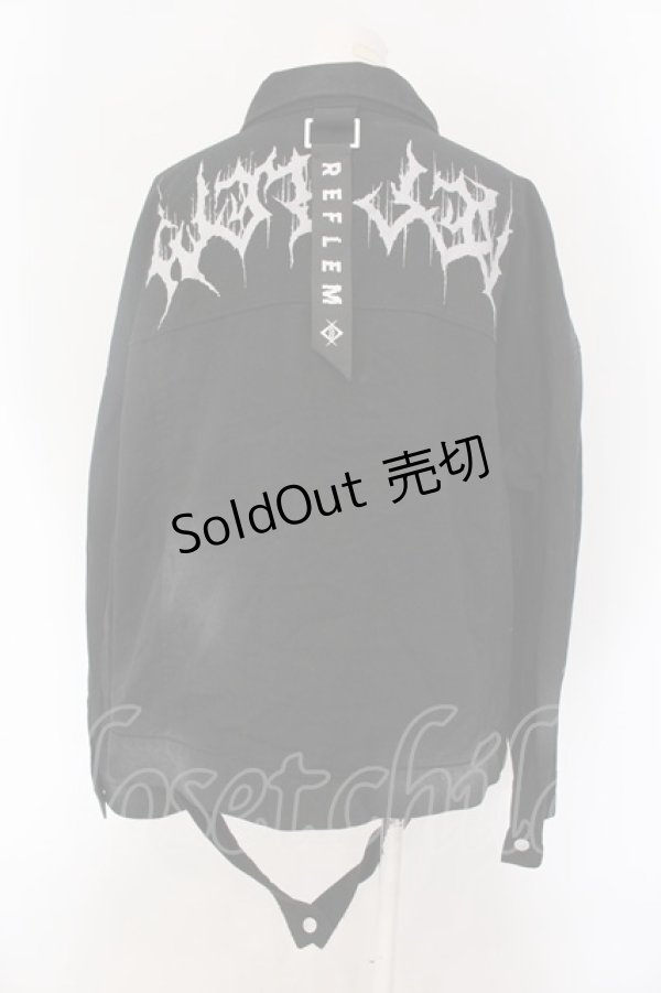 画像4: REFLEM / プリントクロップGジャン F ブラック O-25-02-08-061-PU-JA-OW-OS (4)