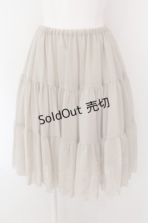 画像1: Victorian maiden / ボリュームシフォンペチコートスカート（ショート）  マロンベージュ O-25-02-08-007-CL-SK-IG-OS (1)