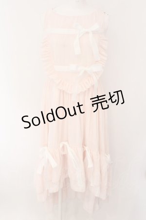 画像: DMD / コーデュロイ調リボン配色ジャンパースカート S ピンク O-25-02-08-064-LO-TO-OW-OS