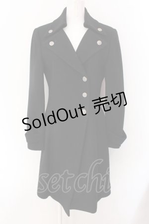 画像: Moi-meme-Moitie / アシメトリーハーフコート（09年）  ブラック O-25-02-10-057-MO-CO-YM-ZS