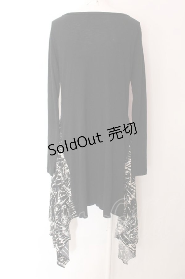 画像3: BPN / シンメトリーロングカットソー M ブラック O-25-02-11-059-GO-OP-IG-ZY (3)