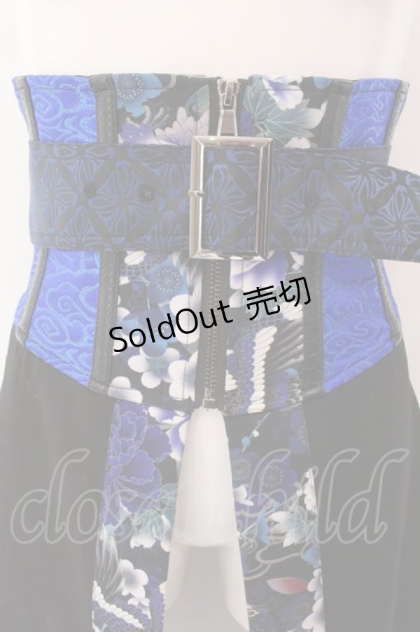 Qutie Frash / 和柄コルセット レッド O-25-05-13-016-QU-TO-OW