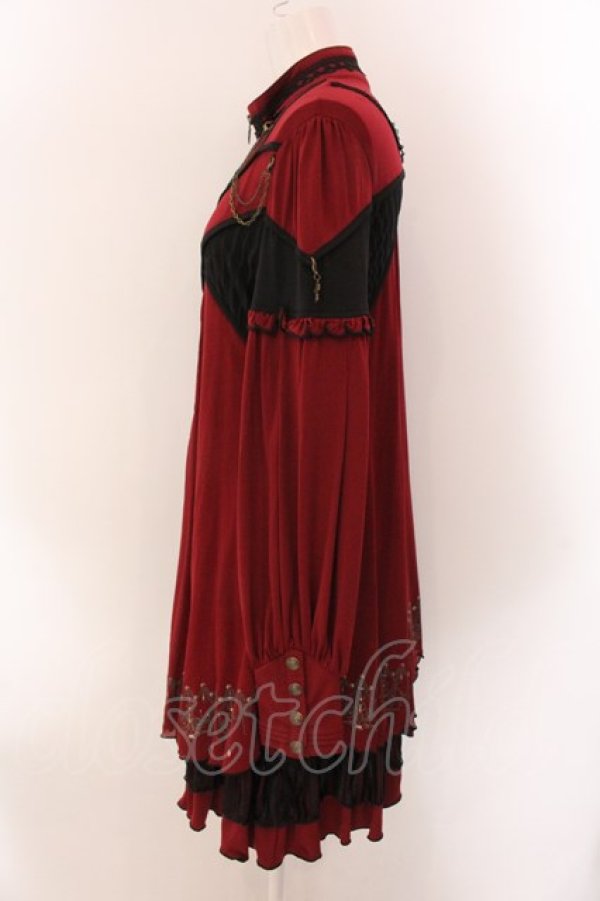 画像5: Ozz oneste / 裾シャンデリアプリントワンピース  レッド O-25-02-11-091-OO-OP-IG-OS (5)