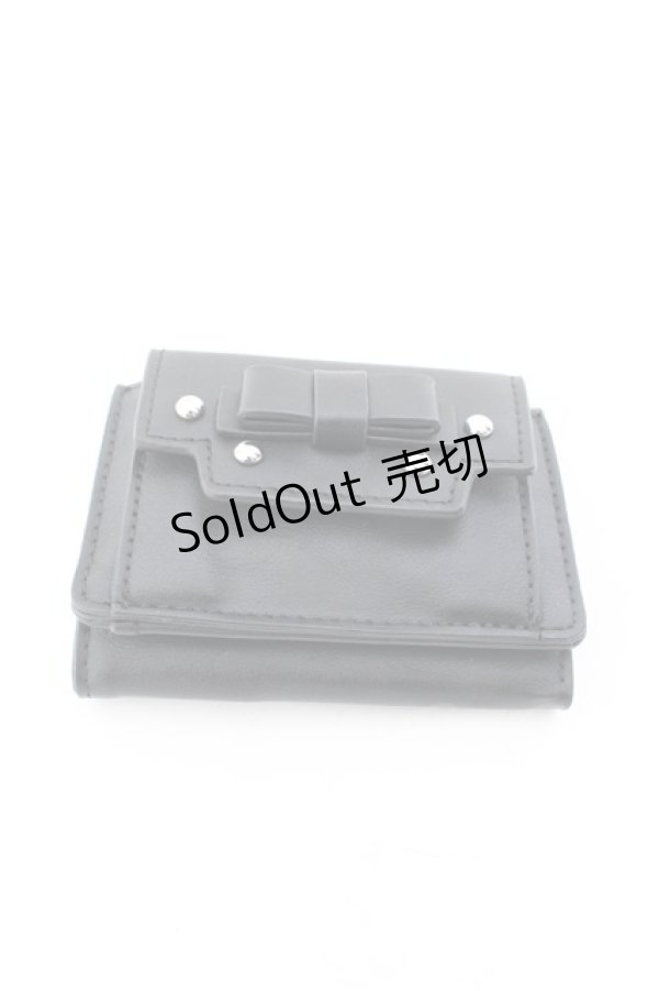 画像1: Candy Stripper / MY LITTLE CANDY RIBBON WALLET  ブラック O-25-05-30-1013-PU-ZA-OW-ZT444 (1)