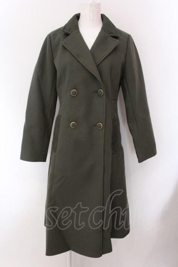 画像1: axes femme / クラシックロングコート M グリーン O-25-02-15-027-AX-CO-IG-ZT-C041 (1)