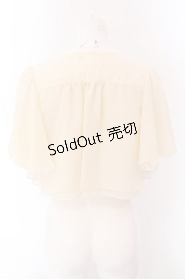 画像3: axes femme / シフォンドレッシーボレロ M アイボリー O-25-02-15-042-AX-TO-IG-OS (3)