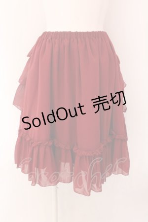 画像: Victorian maiden / フリルシフォンアンダースカート  ワイン O-25-02-15-074-CL-SK-IG-OS