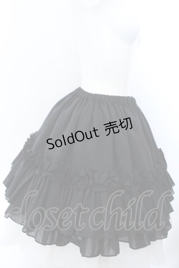 画像3: Na+H / hmティアードスカート  ブラック O-25-02-16-029-PU-SK-OW-ZY (3)