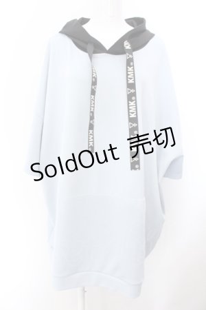 画像: KINGLYMASK / ロゴテープBIGパーカー M サックス×ブラック O-25-02-16-031-PU-TO-OW-OS