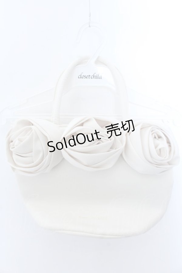 画像1: 【SALE】Maison de FLEUR / ローズトートバッグ  アイボリー O-25-02-16-033-LO-BG-OW-ZT-K020 (1)