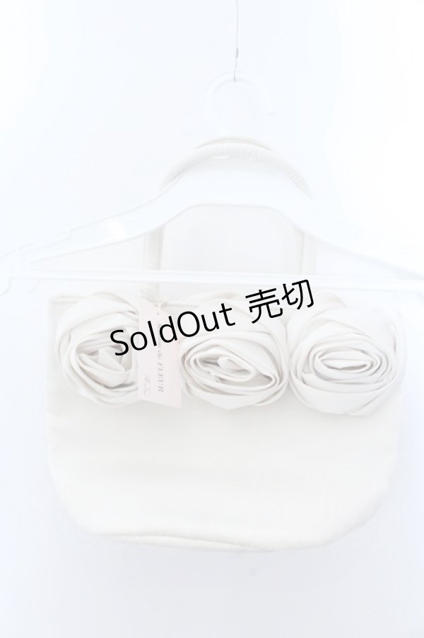 画像2: 【SALE】Maison de FLEUR / ローズトートバッグ  アイボリー O-25-02-16-033-LO-BG-OW-ZT-K020 (2)