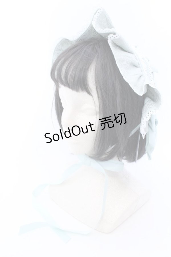 画像1: axes femme kawaii / メアリーハーフボンネット  ミント O-25-02-16-044-AX-AC-IG-OS (1)